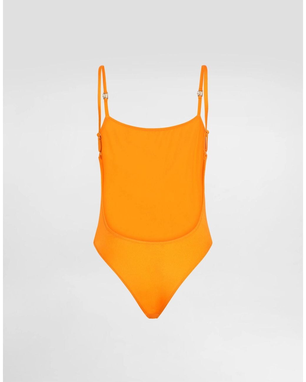 Dolce & Gabbana Orange One-Piece Olympic Swimsuit