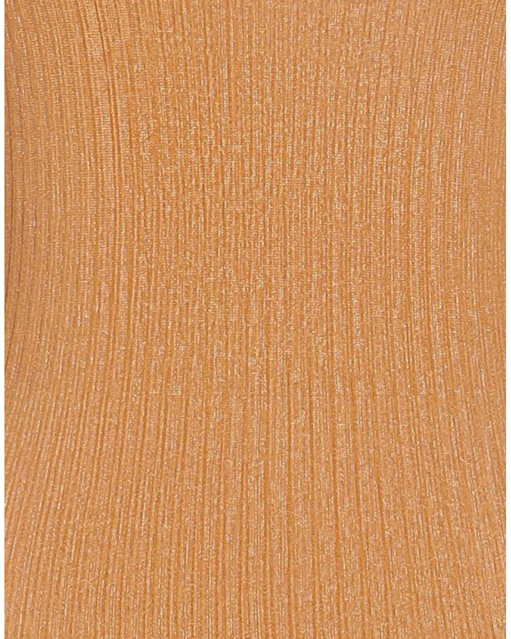 Max Mara Brown Solid Sleeveless Knit Top