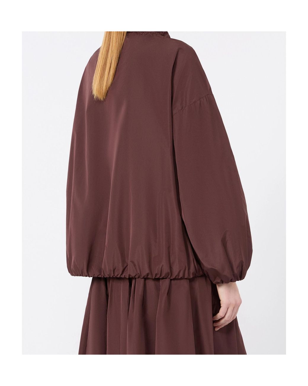 Max Mara Purple Water-Repellent Taffeta Bomber Jacket