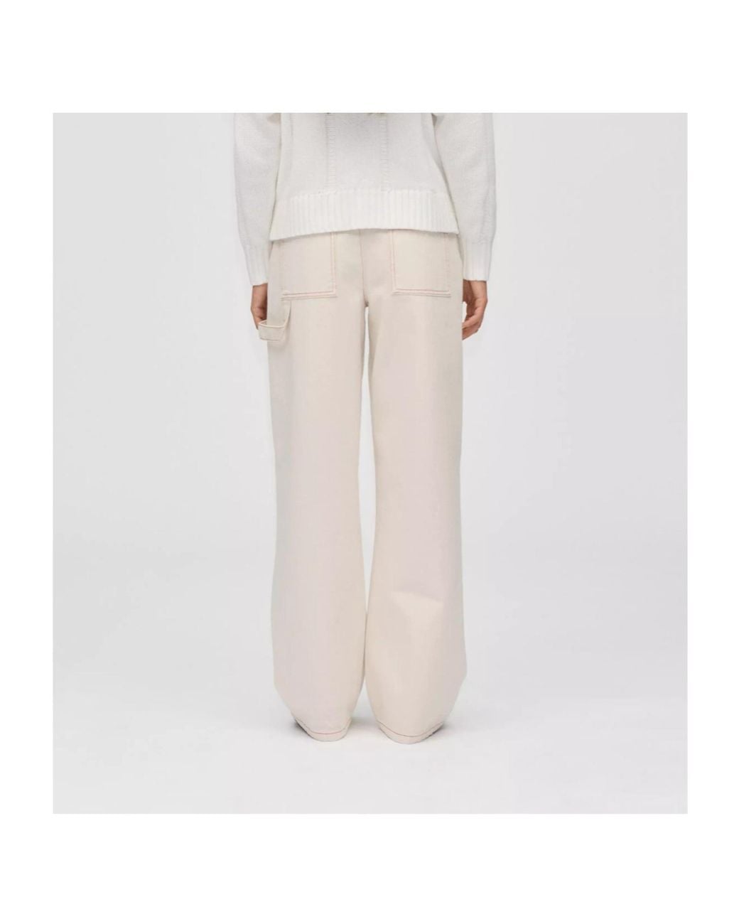 Stine Goya White Straight Leg Jeans