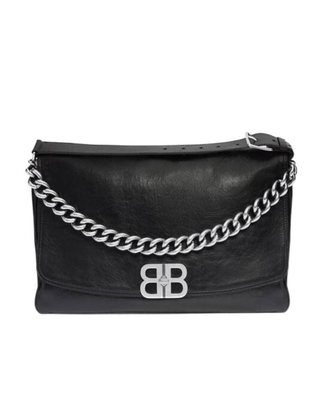 Balenciaga Black Bb Soft Large Shoulder Bag