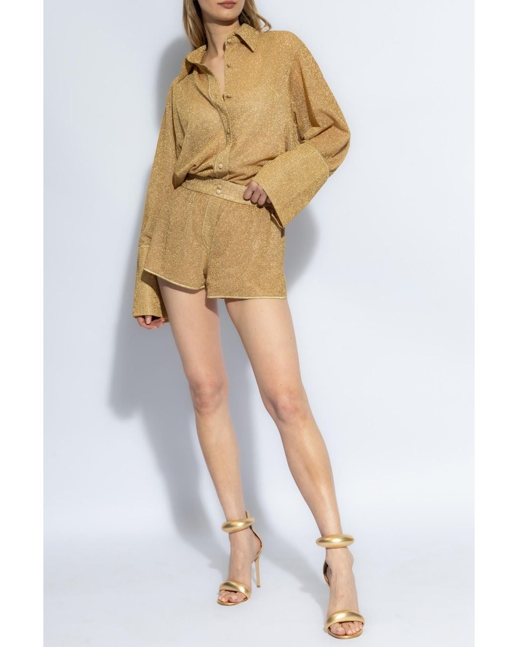 Oseree Natural Oséree Lumiere Flared-Sleeve Shirt