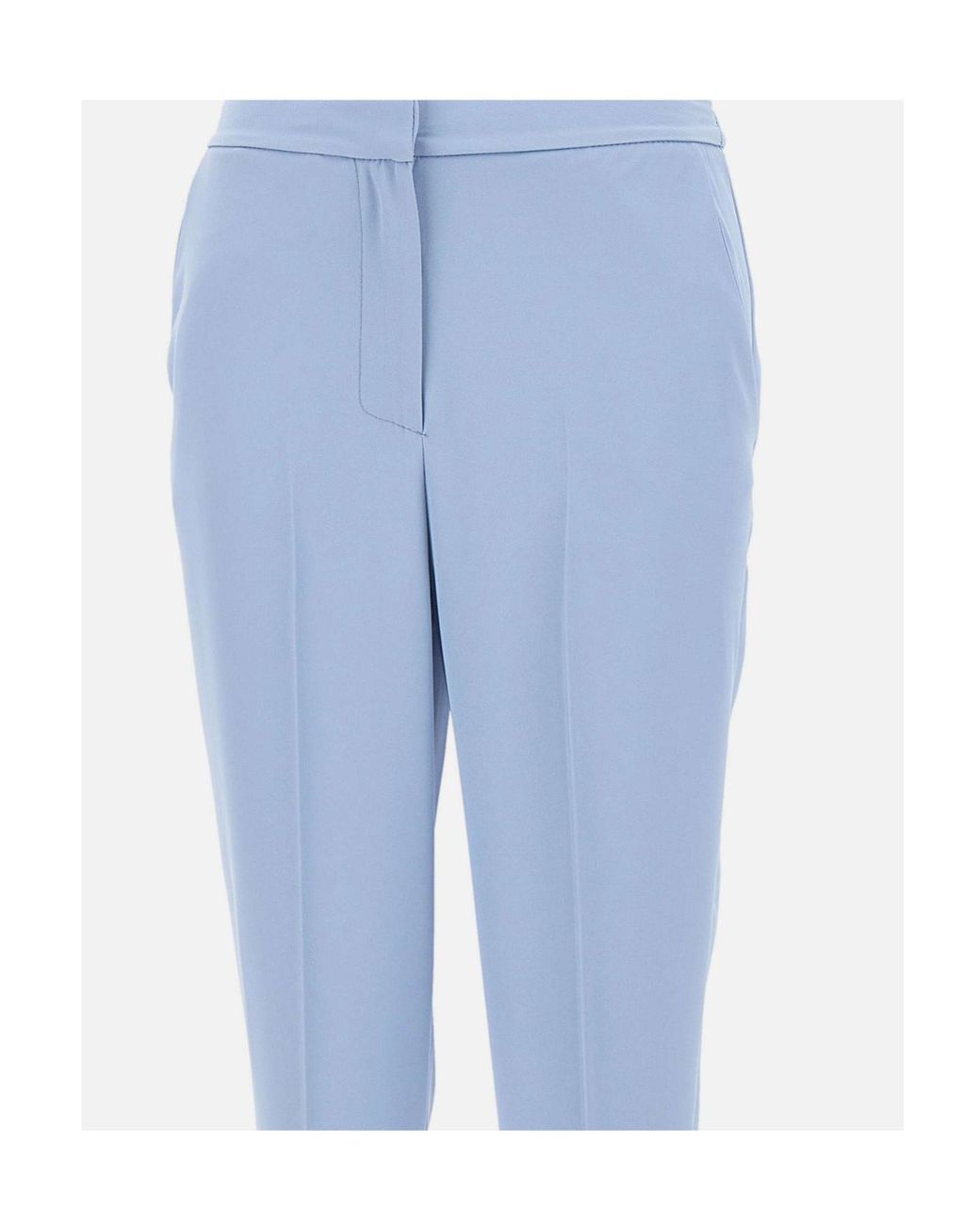 Kaos Blue Pressed-Crease Capri Pants