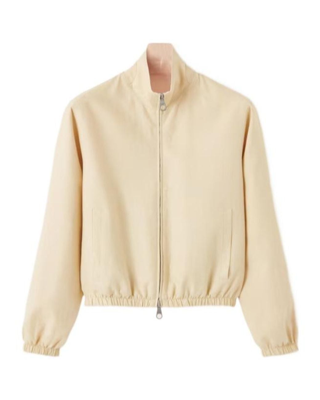 Loro Piana Natural Linen Bomber Jacket