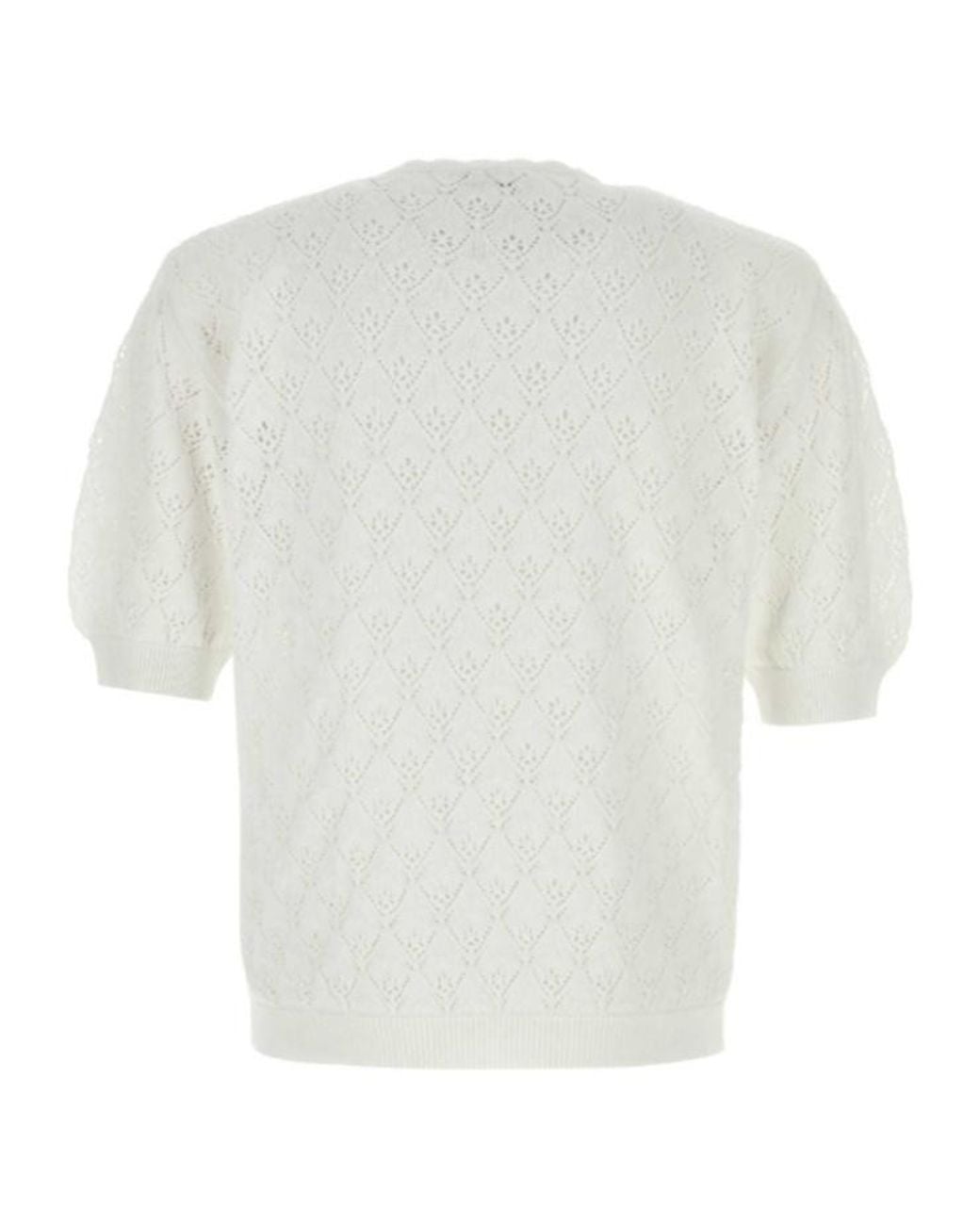 Magliano White Comunione Crochet Knitted Top for men