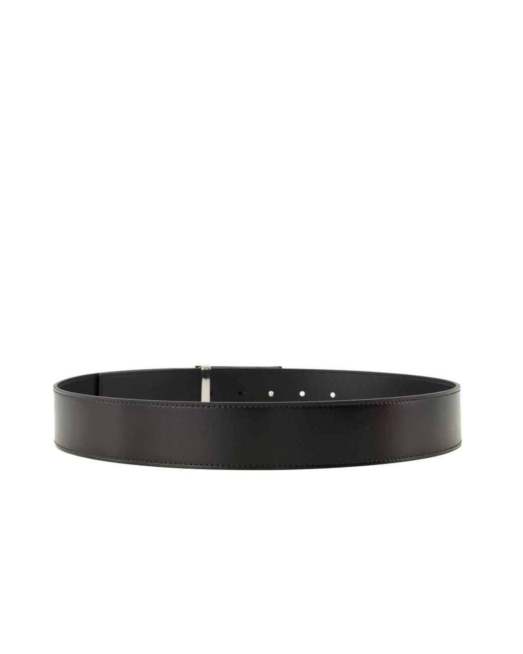 Givenchy White Paris Logo Buckle Belt for men