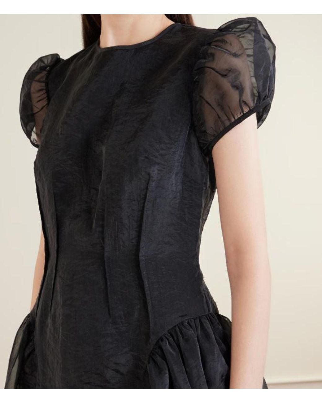 CECILIE BAHNSEN Black Round Neck Dress