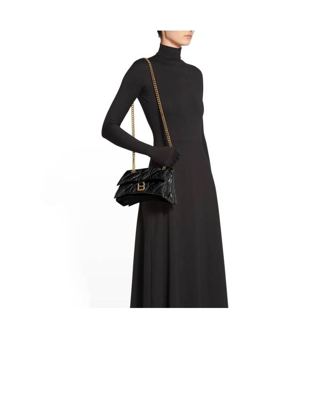 Balenciaga Black Crush Small Shoulder Bag