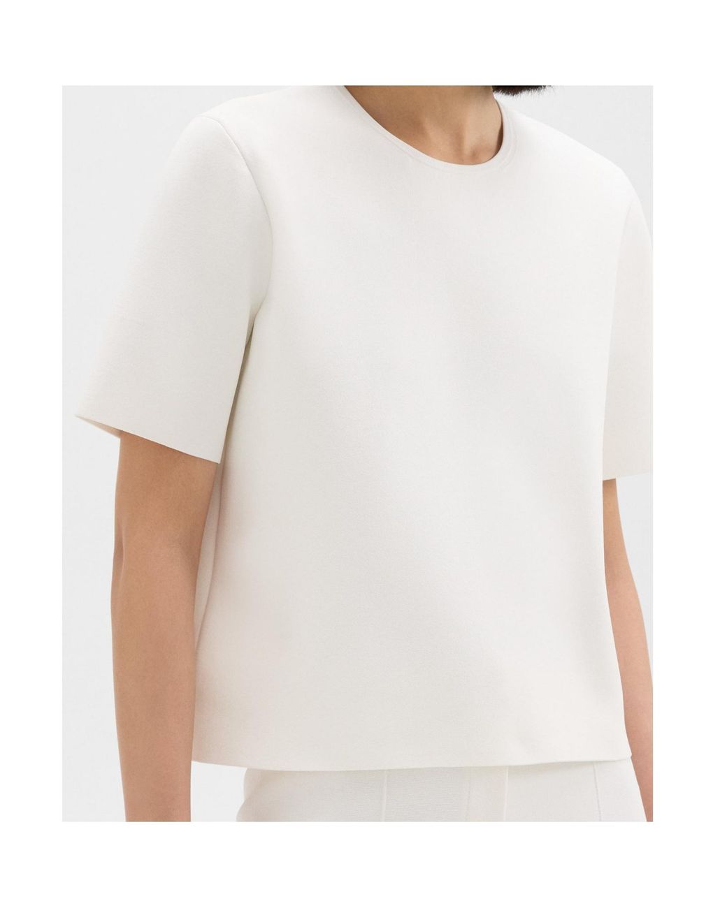 Theory White Short-Sleeve Jersey T-Shirt