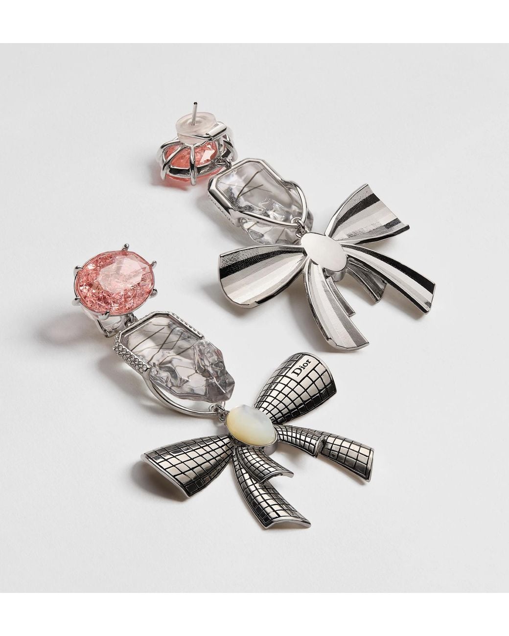 Dior White Deco Earrings