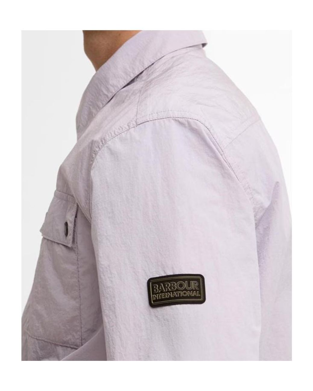 Barbour Purple Zipper Casual Jacket for men