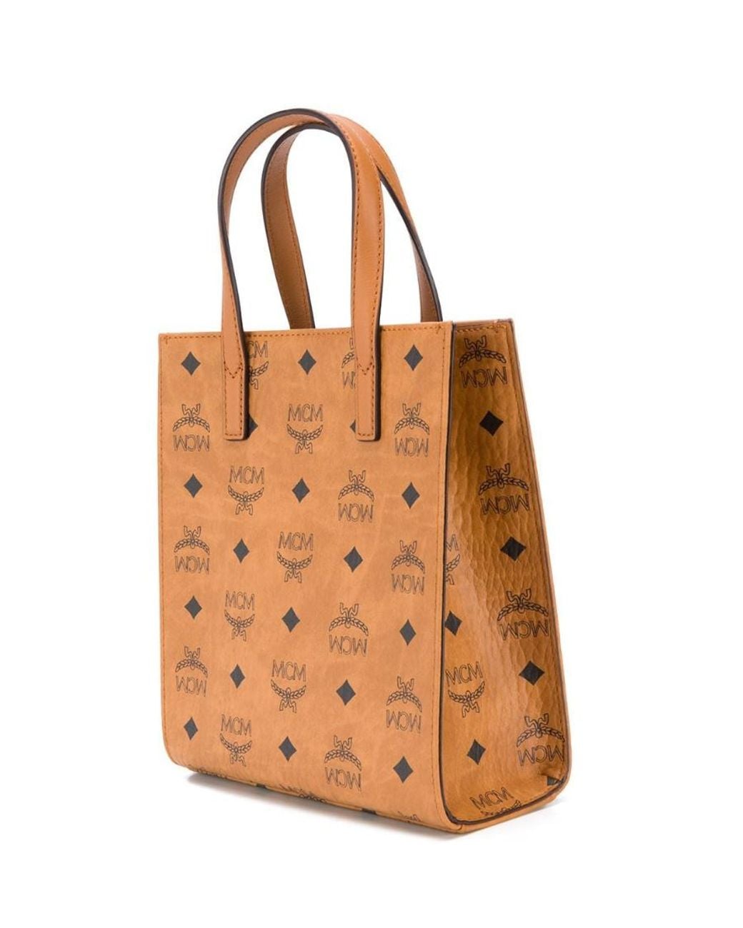 MCM Brown Monogram Print Tote Bag