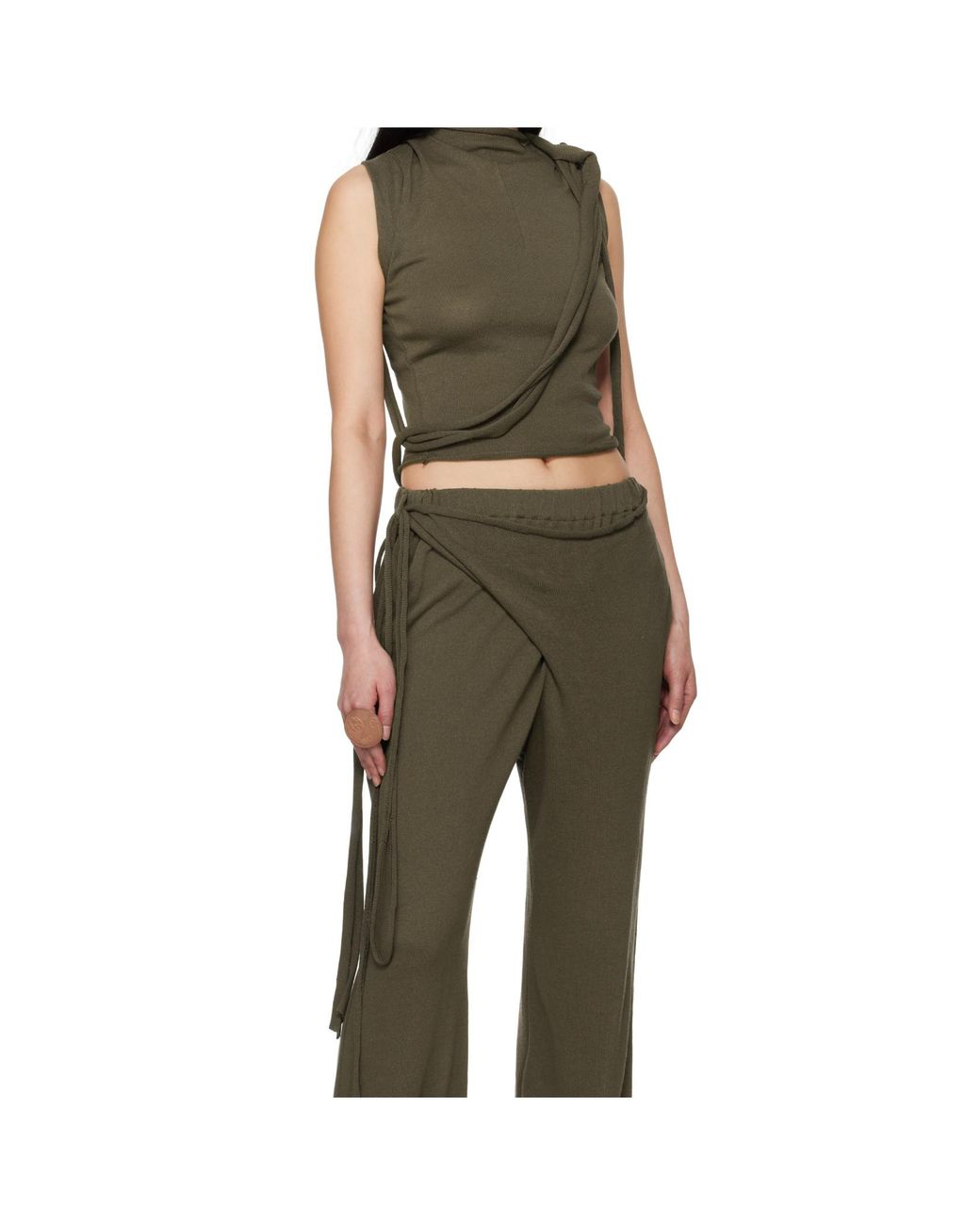 OTTOLINGER Green Deconstructed Tank Top