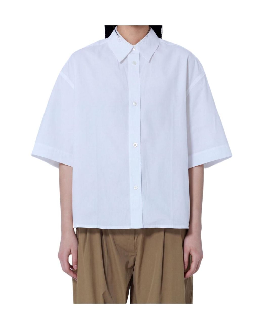 Studio Nicholson Blue Short-Sleeved Shirt