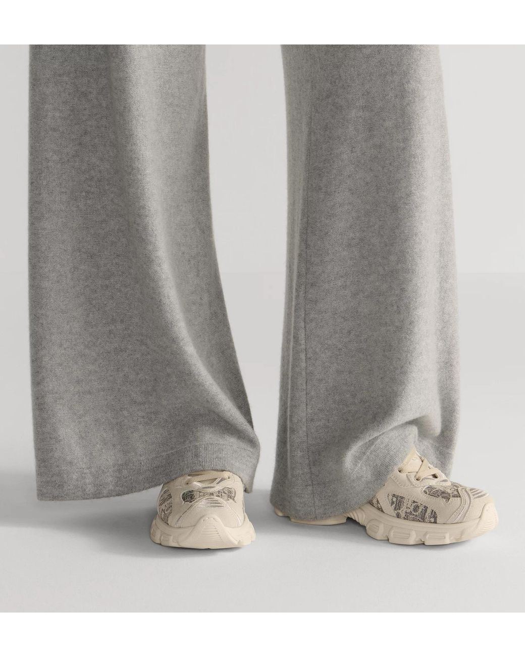 Dior Gray Christian Vibe Lace-Up Sneakers
