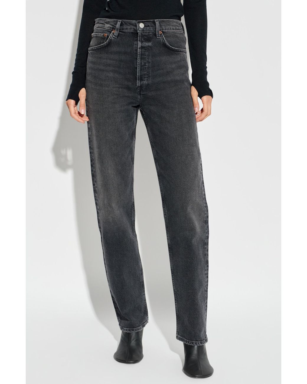 Agolde Gray 90S Pinch Waist Jeans