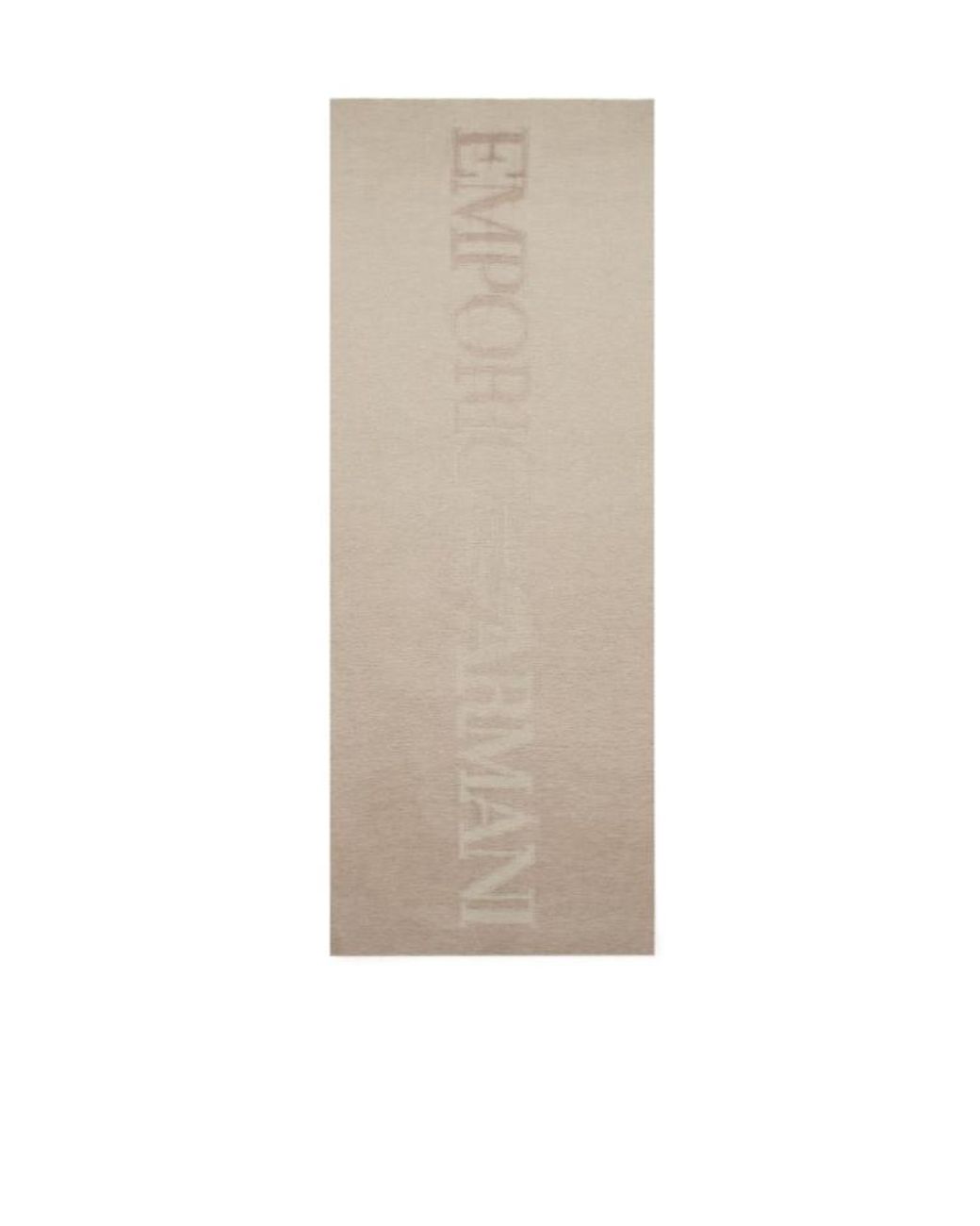 Emporio Armani Natural Logo Jacquard Scarf