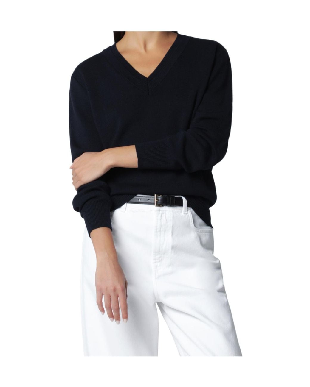 Rohe Black V-Neck Knitted Jumper