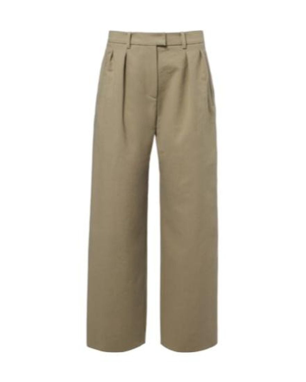 Magda Butrym Natural Cotton Wide-Leg Pants