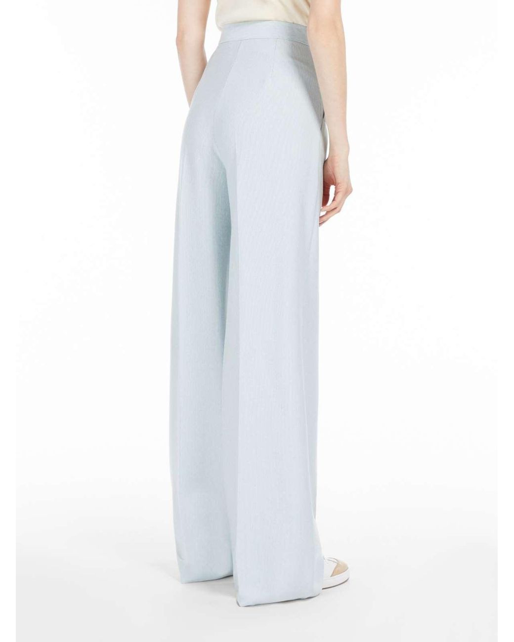 Max Mara White Wide-Leg Casual Pants