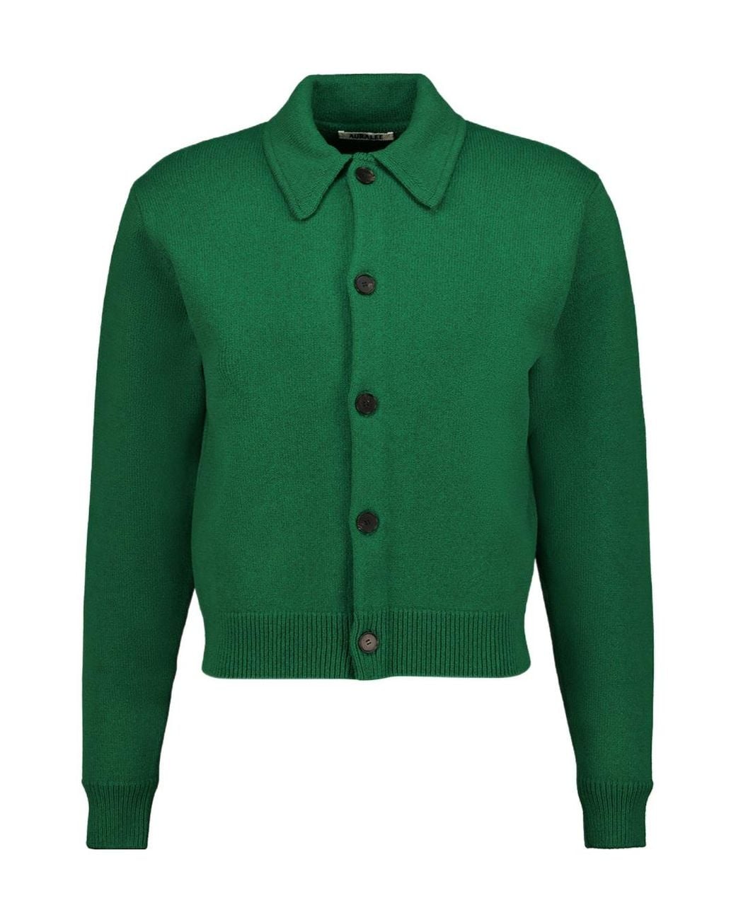 Auralee Green Long-Sleeve Knit Top for men