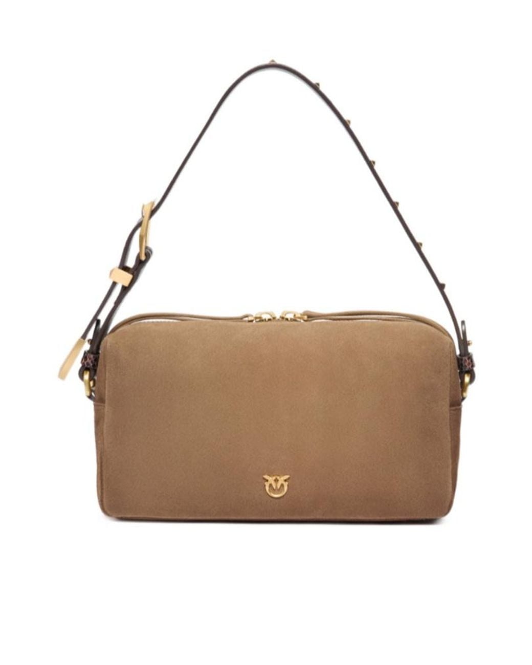 Pinko Brown Medium Crossbody Boston Bag