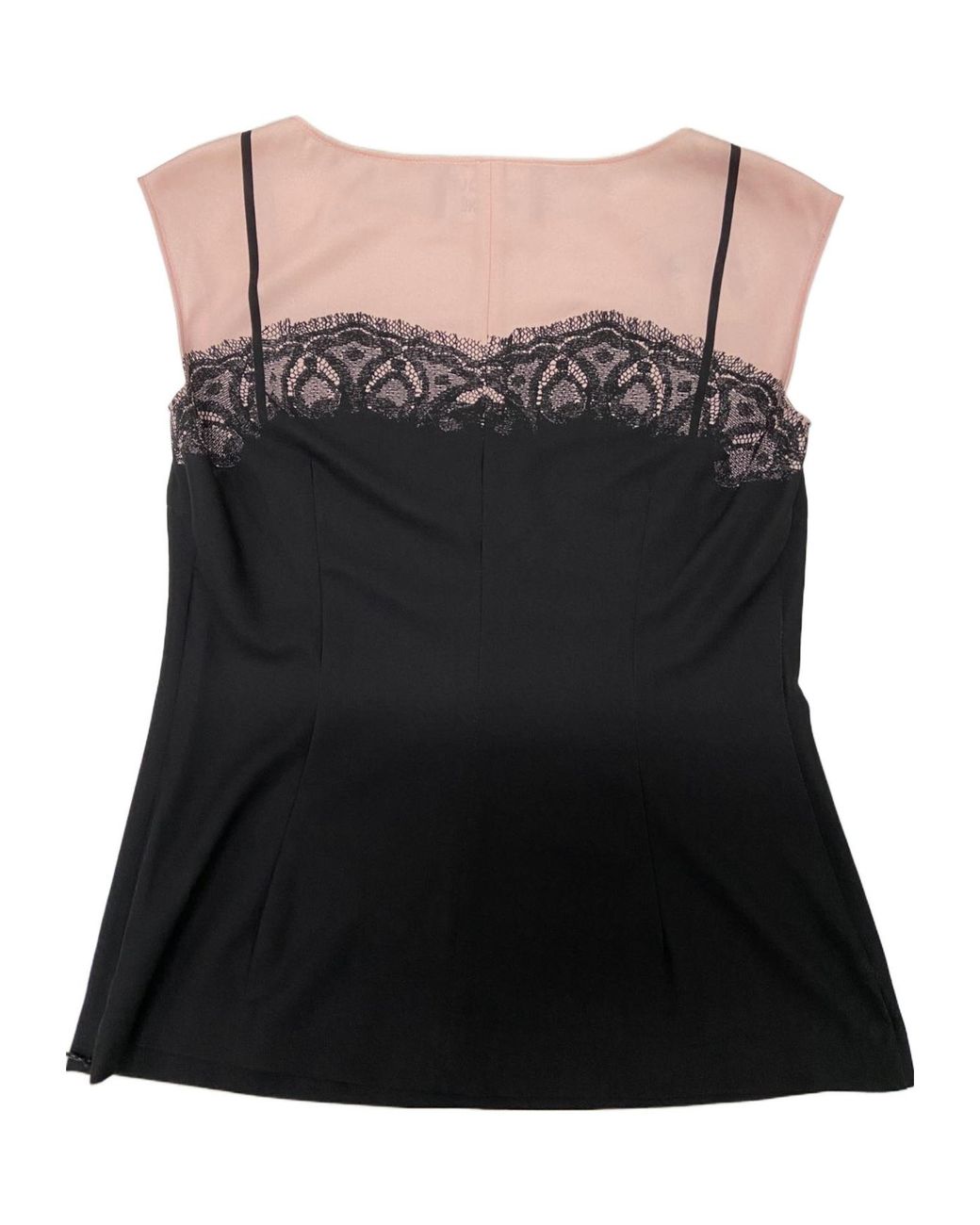 Moschino Black Lace Detail T-Shirt