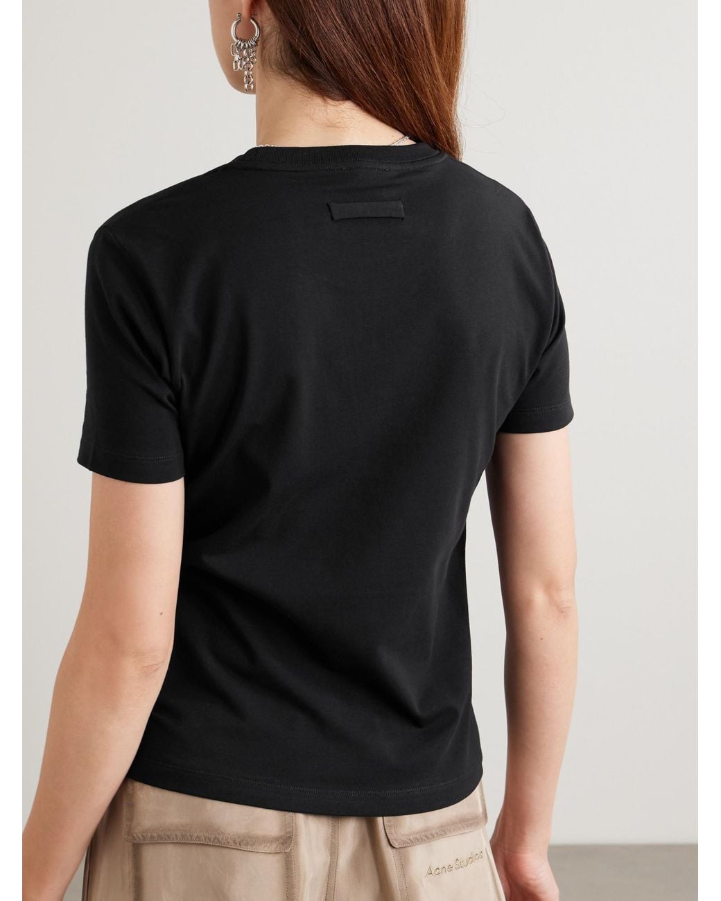 Jean Paul Gaultier Black Baby Printed Cotton-Blend Jersey T-Shirt