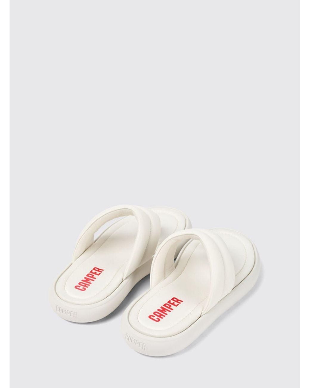 Camper White Pelotas Flota Padded Sandals