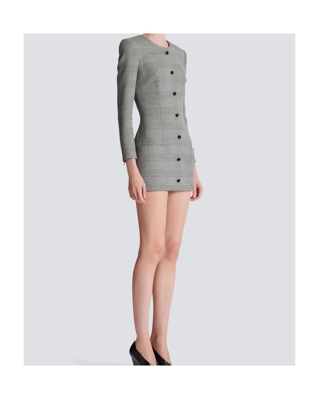 Balmain Gray Short Dress