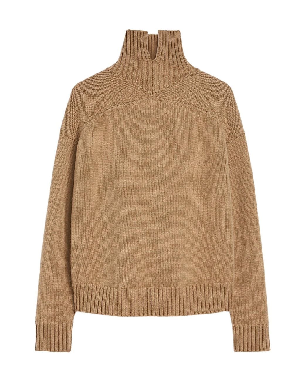 Jil Sander Natural Cashmere Blend High-Neck Sweater