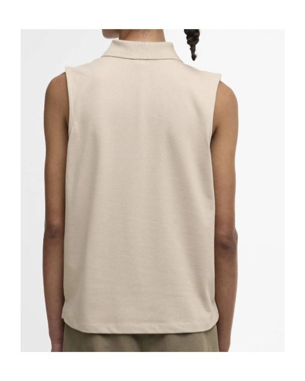 Barbour Natural Bowford Sleeveless Polo Shirt