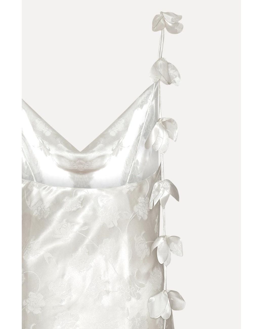 ROTATE BIRGER CHRISTENSEN White Cowl-Neck Midi Dress