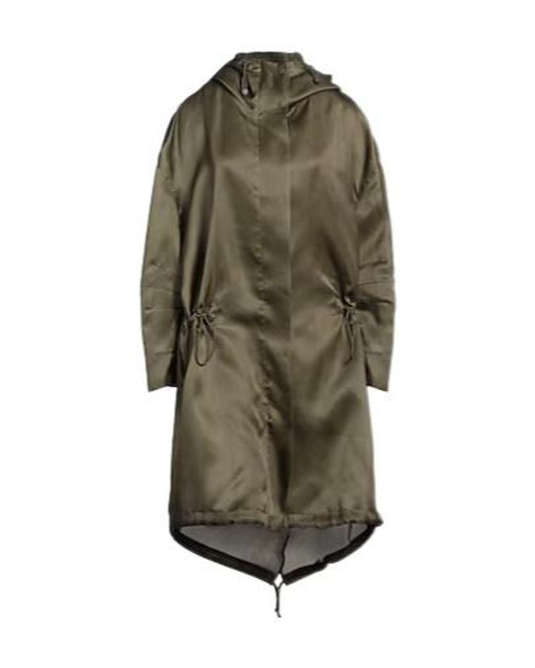 Max Mara Gray Solid-Color Hooded Jacket