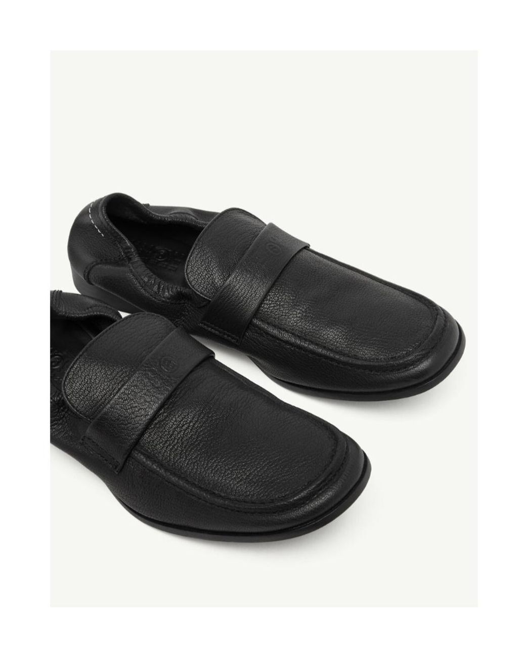 MM6 by Maison Margiela Black Swing Toe Loafers