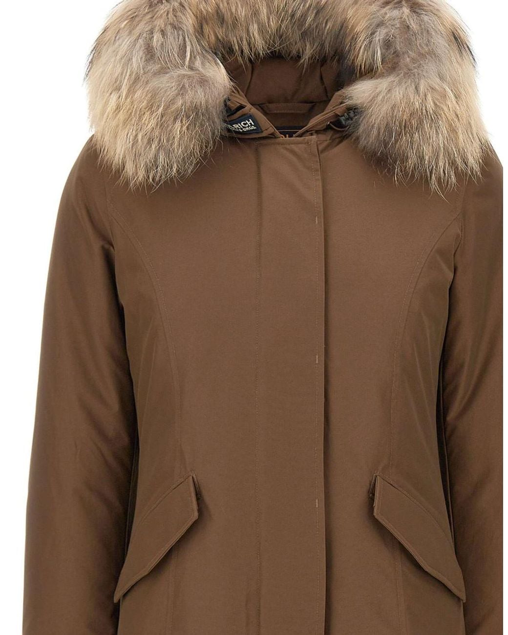 Woolrich Brown Arctic Hooded Parka Coat