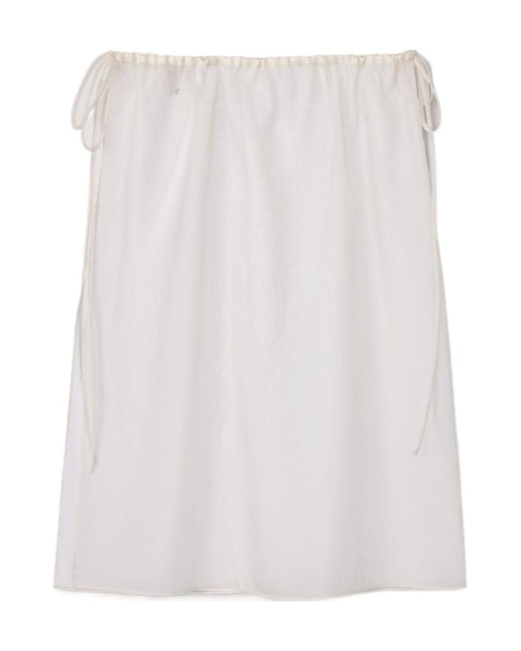 DUNST White Drawstring Midi Skirt