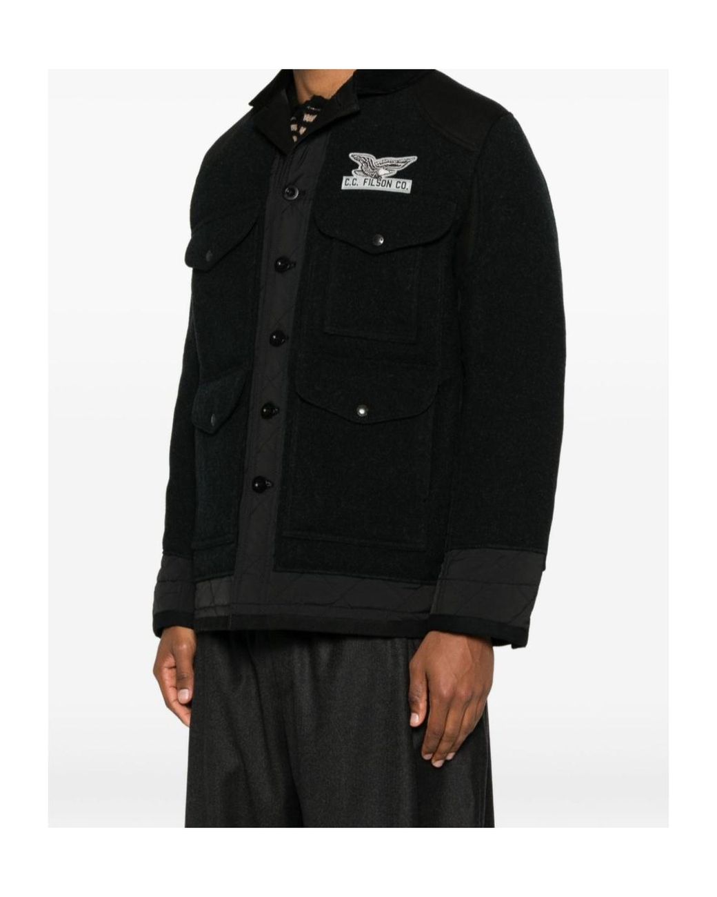 Junya Watanabe Black X Filson Logo Patch Jacket for men