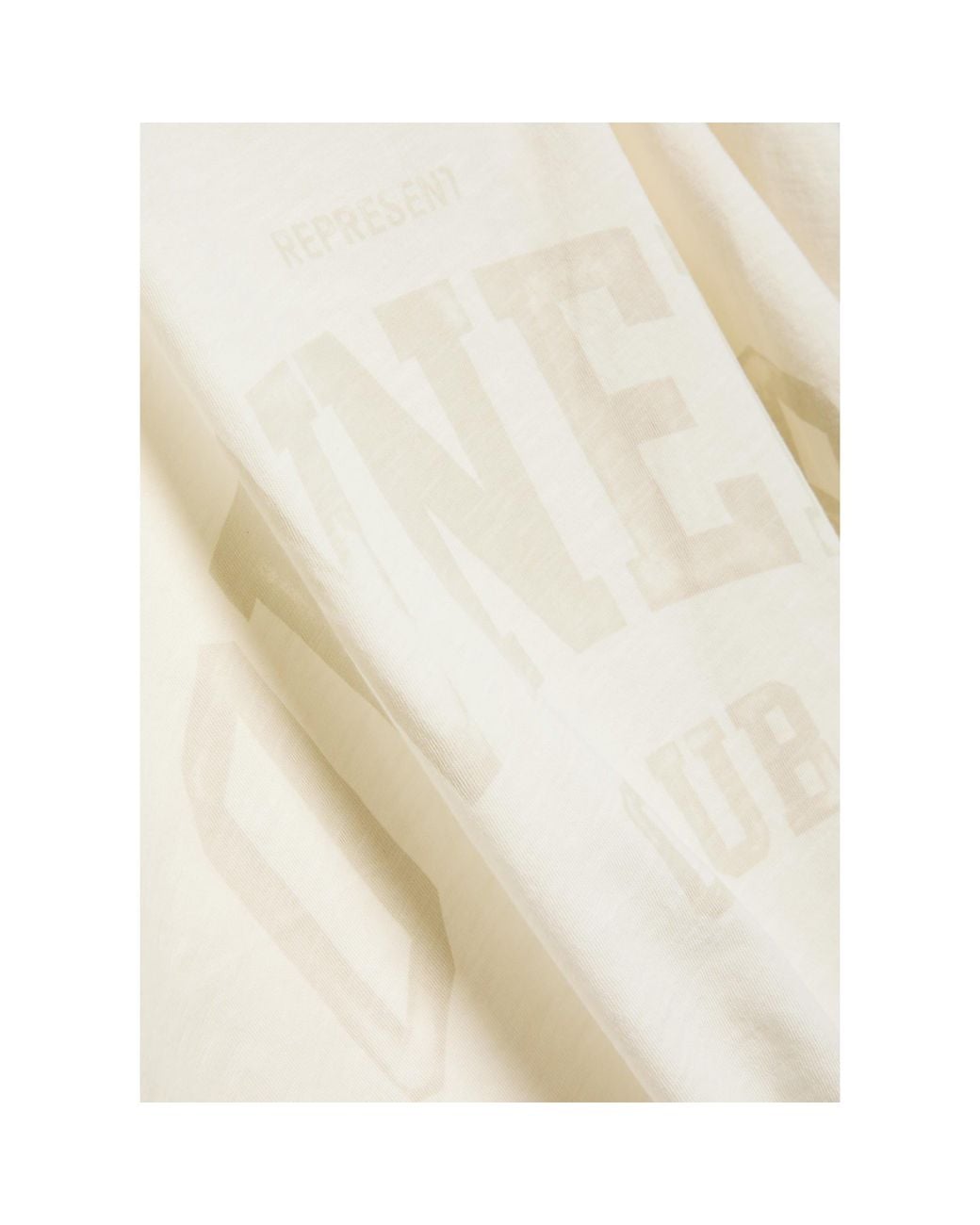 Represent White Thick Cotton T-Shirt for men