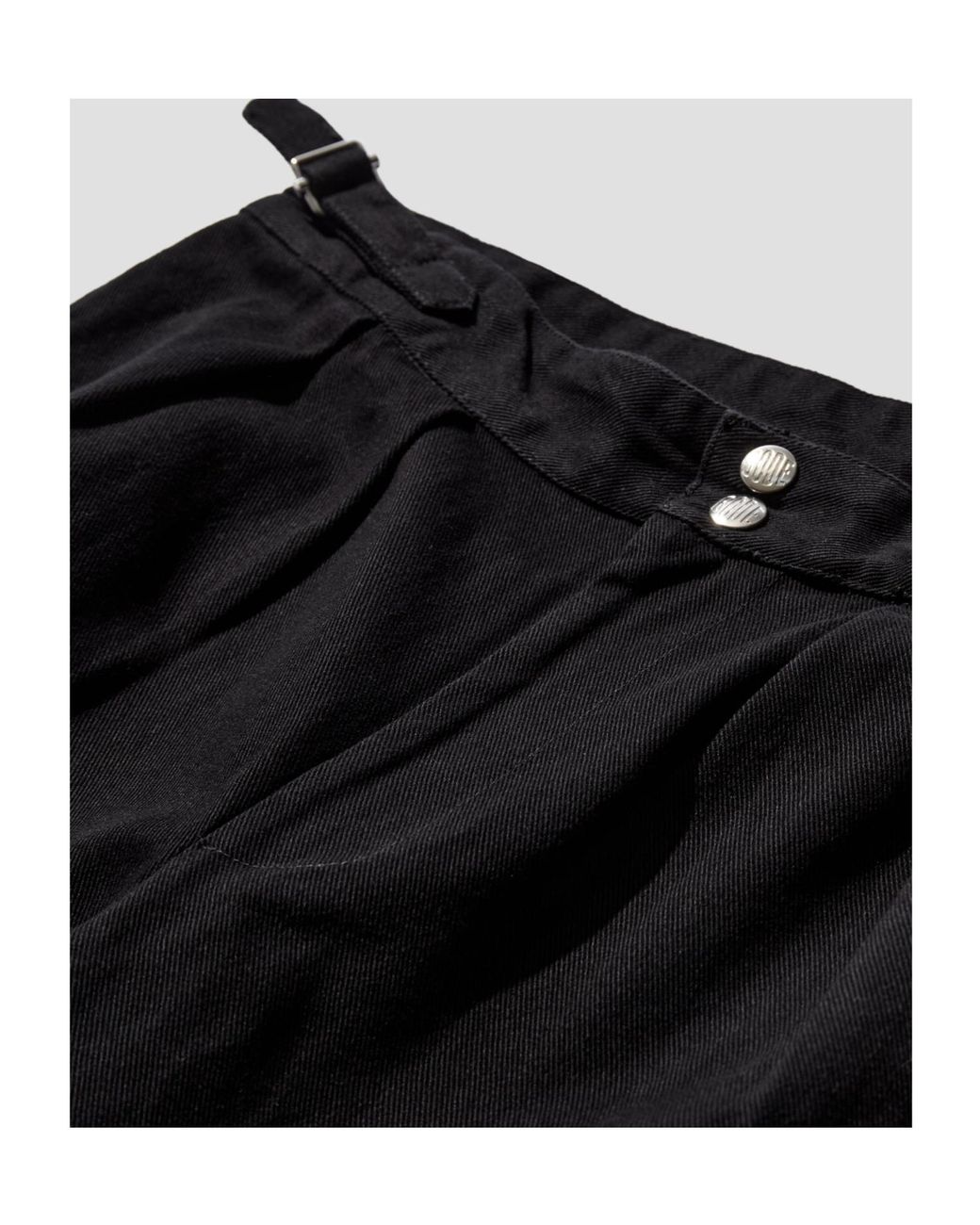 Bode Black Double-Pleated Casual Pants for men