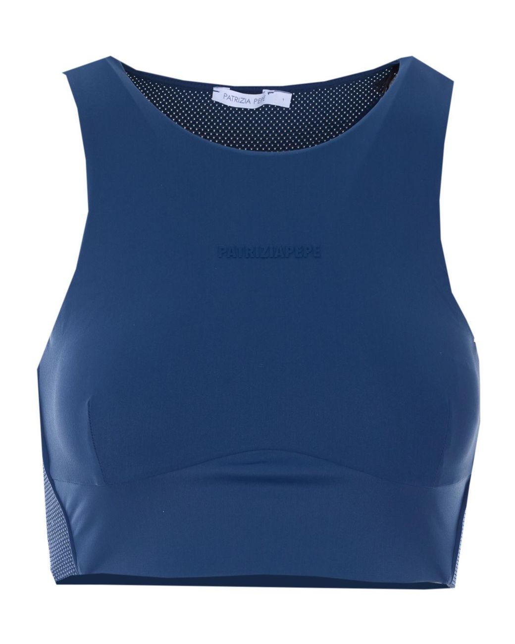 Patrizia Pepe Blue Sporty Jersey Top