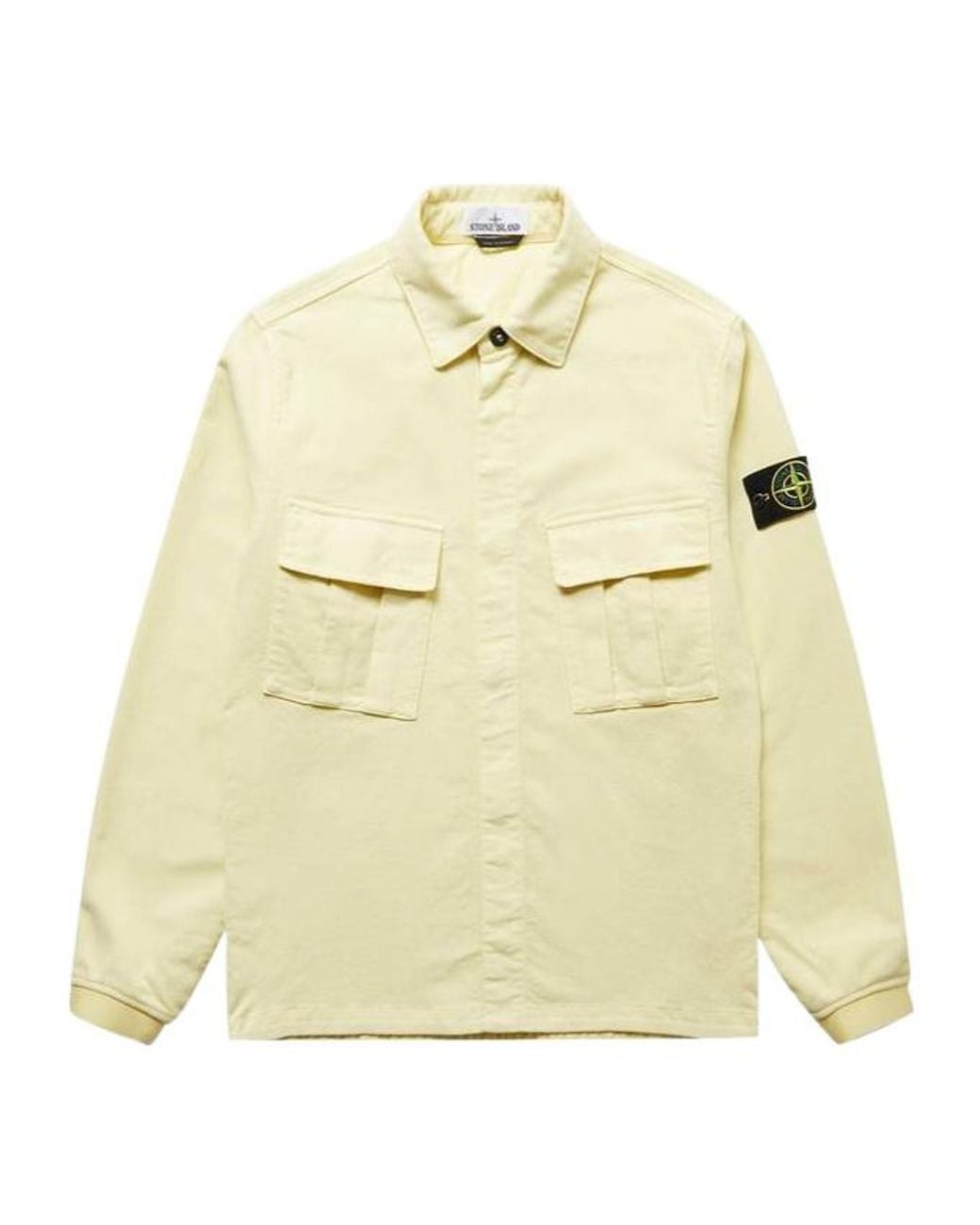 Stone Island Natural Logo Long-Sleeved Shirt for men