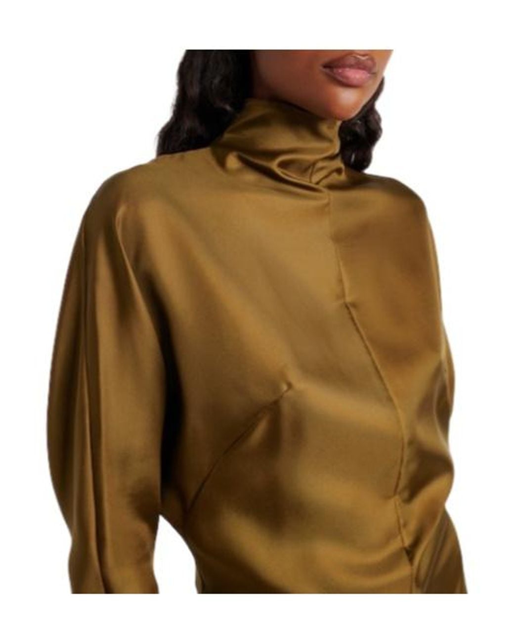 Mugler Green Silk Twill Top