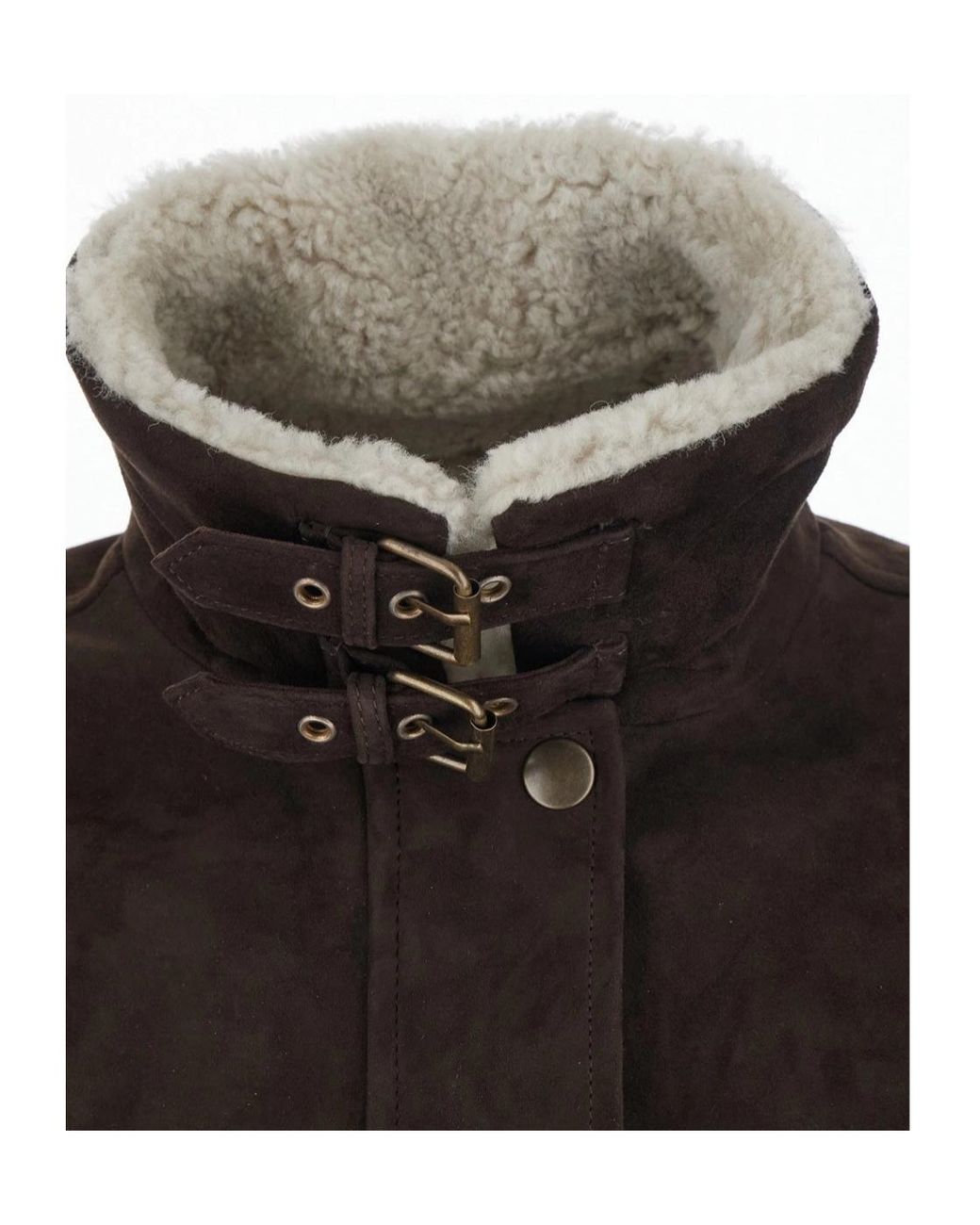 Semicouture Black Semi Couture Gloria Shearling Collar Bomber Jacket