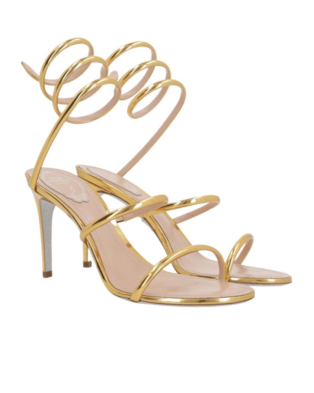 Rene Caovilla Metallic René Caovilla Cleo Wraparound Sandals