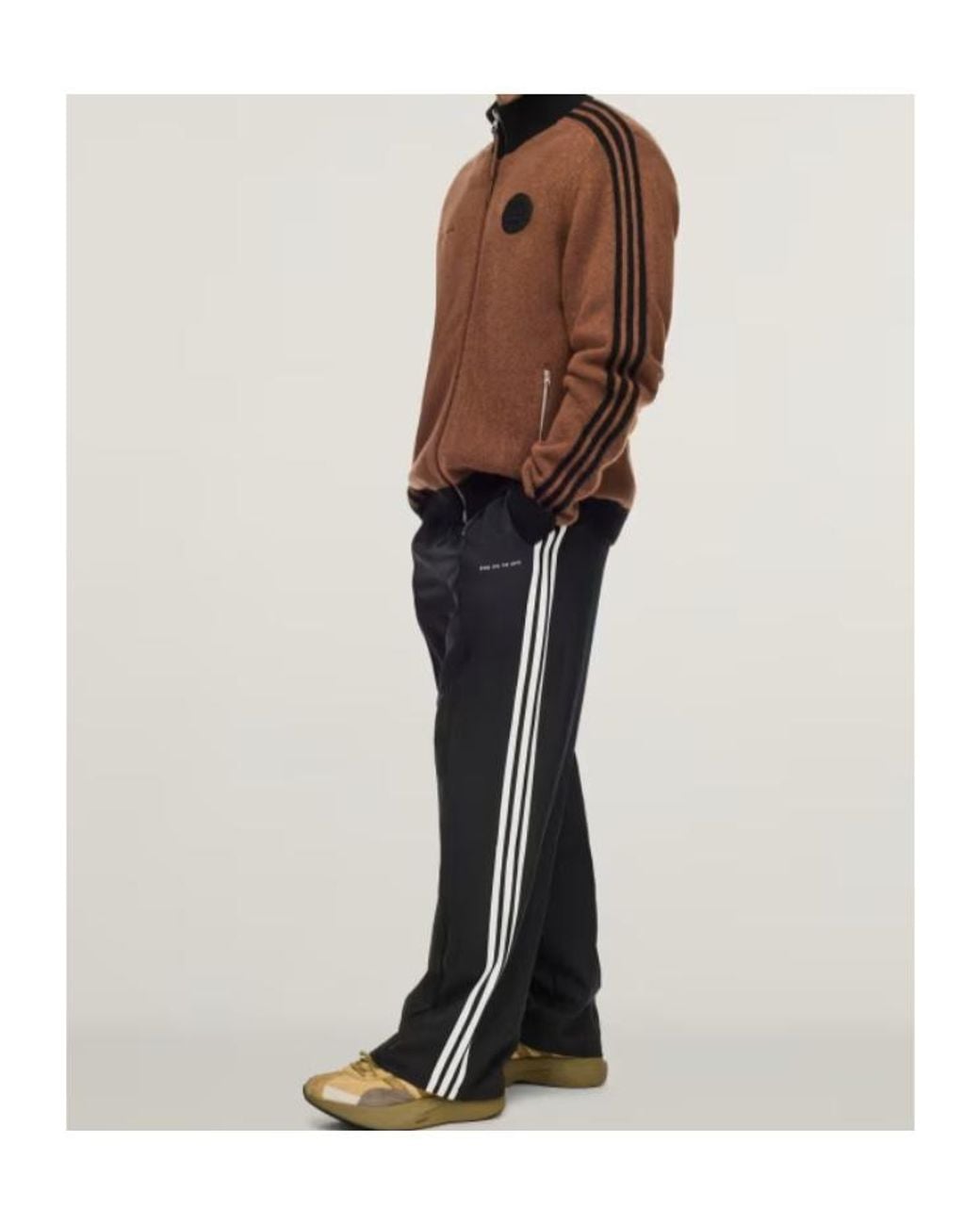 Adidas Originals Brown X Song For The Mute Logo Patch Zip-Up Jacket for men