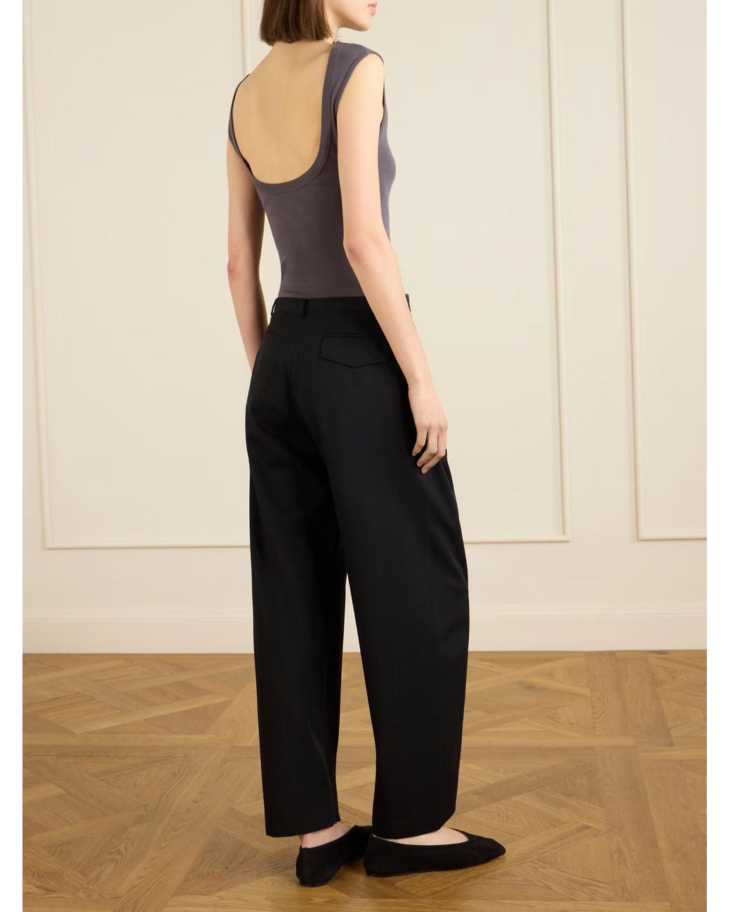 St. Agni Blue Wool Casual Pants