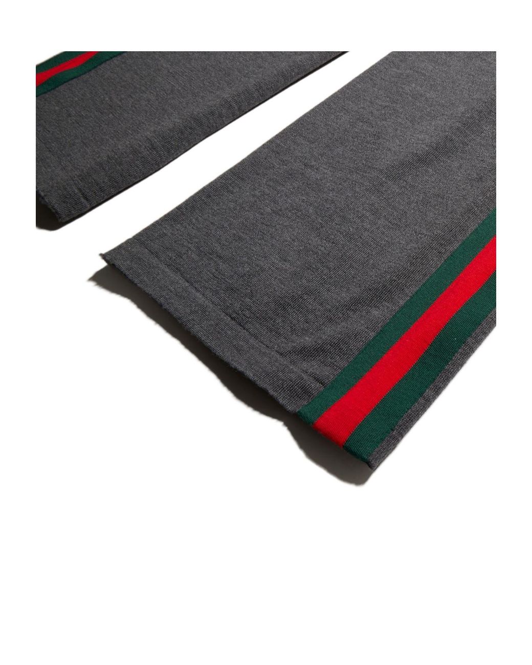 Gucci Multicolor Fine Wool Leisure Pants With Web for men