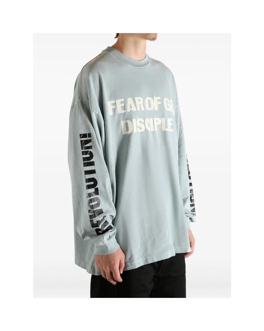 Fear Of God Blue Relaxed Disciple Long-Sleeve T-Shirt for men