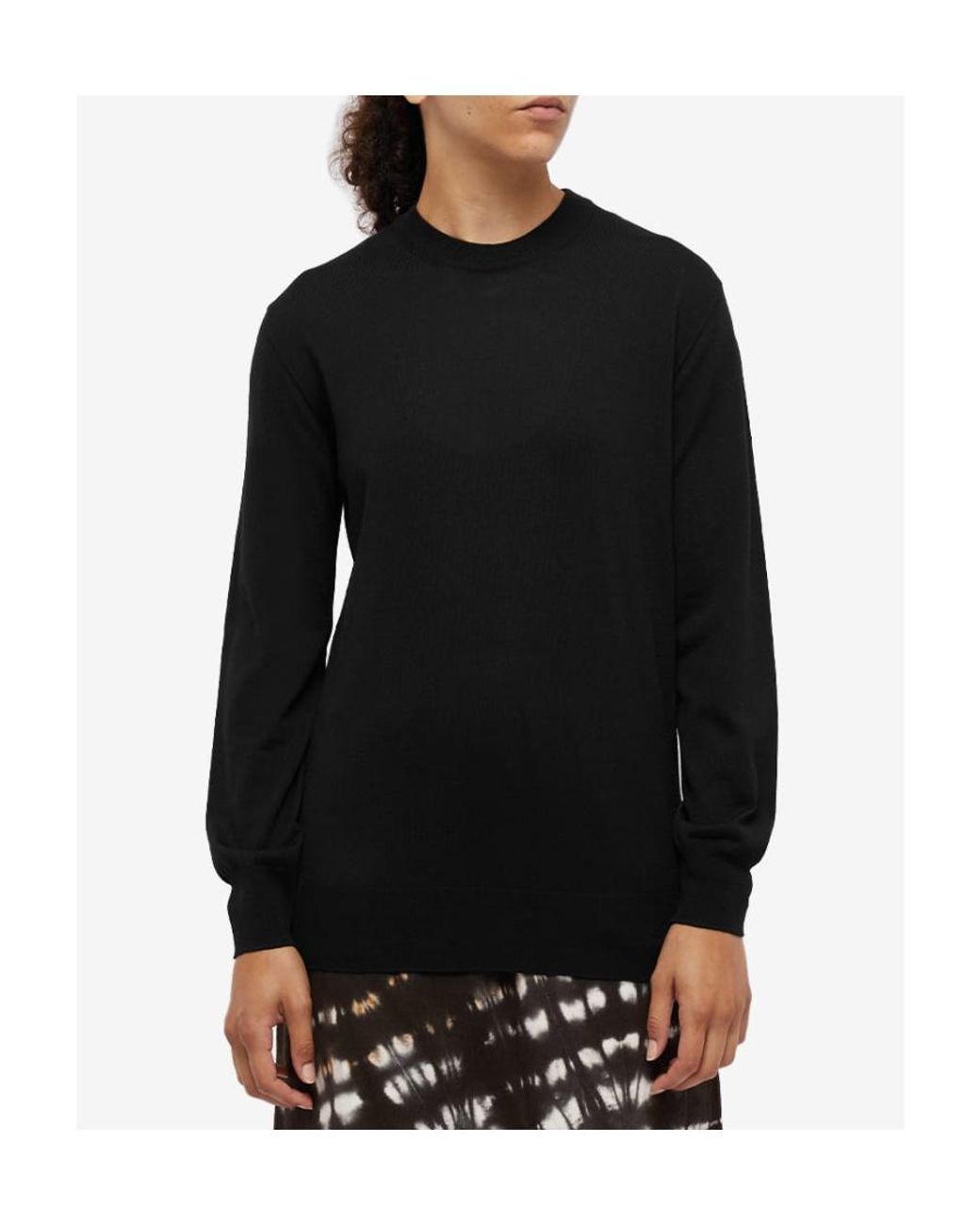 Jil Sander Black Lightweight Crewneck Jumper